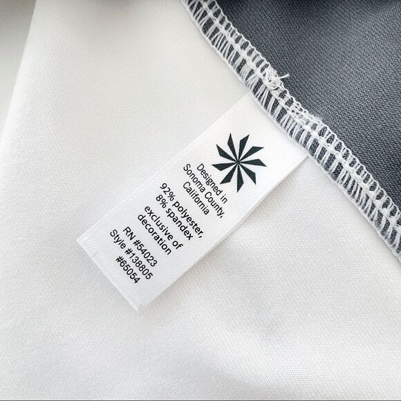 Athleta Running Wild 1/2 Zip White & Grey Pullover Sweatshirt Top XS - Picture 10 of 12